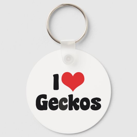 I Liebe Heart Geckos Schlüsselanhänger (Vorderseite)