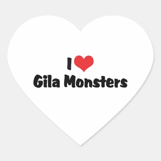 I Liebe Heart Gila Monsters - Lizard Lover Herz-Aufkleber (Vorderseite)
