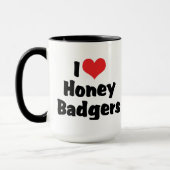 I Liebe Heart Honey Badgers Tasse (Links)