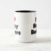 I Liebe Heart Honey Badgers Tasse (Zentrum)