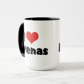 I Liebe Heart Hyenas Tasse (Vorderseite Links)