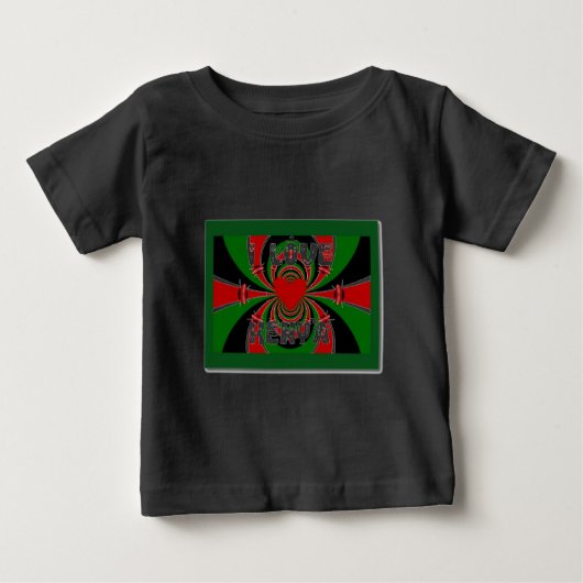 I Liebe Heart Kenya: Dynamische Flaggenkunst Baby T-shirt (Vorderseite)