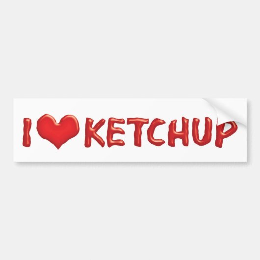 I Liebe Heart Ketchup - Catsup Lover Autoaufkleber (Vorne)
