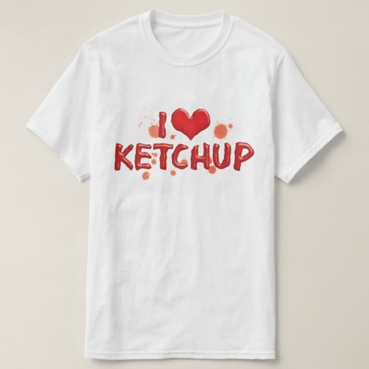 I Liebe Heart Ketchup - Catsup Lover T-Shirt (Design vorne)