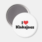 I Liebe Heart Kinkajous Magnet (Vorderseite/Rückseite)