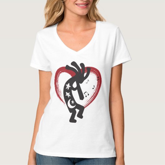 I Liebe Heart Kokopelli T-Shirt (Vorderseite)
