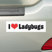 I Liebe Heart Ladybugs - Ladybug Liebhaber Autoaufkleber (Auf Auto)