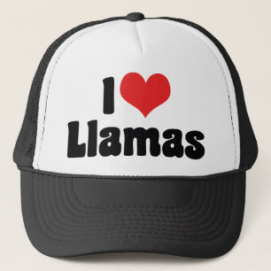 I Liebe Heart Llamas Truckerkappe
