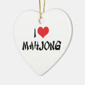 I Liebe Heart Mahjong - Mah Jong Lover Keramikornament (Links)