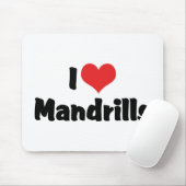 I Liebe Heart Mandrills Mousepad (Mit Mouse)