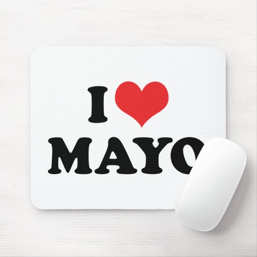 I Liebe Heart Mayo - Mayonnaise Lover Mousepad (Mit Mouse)