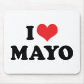 I Liebe Heart Mayo - Mayonnaise Lover Mousepad (Vorne)