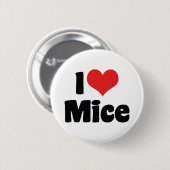 I Liebe Heart Mice - Maus Lover Button (Vorne & Hinten)
