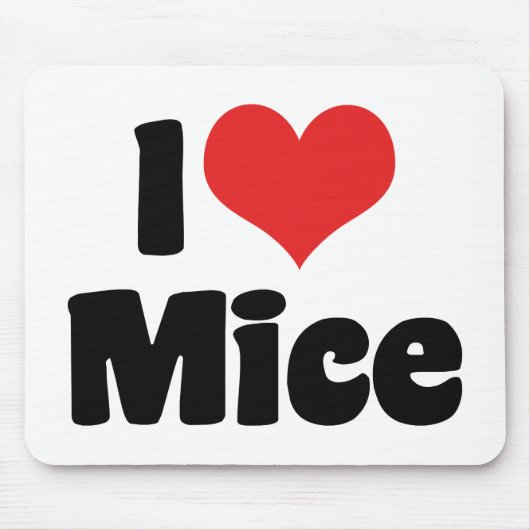 I Liebe Heart Mice - Maus Lover Mousepad (Vorne)