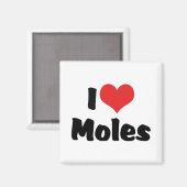 I Liebe Heart Moles Magnet (Vorderseite/Rückseite)