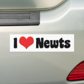 I Liebe Heart Newts Autoaufkleber (Auf Auto)