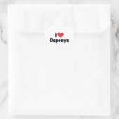 I Liebe Heart Ospreys Herz-Aufkleber (Tasche)