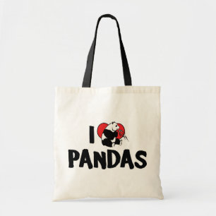 I Liebe Heart Pandas - Panda Lover Tragetasche
