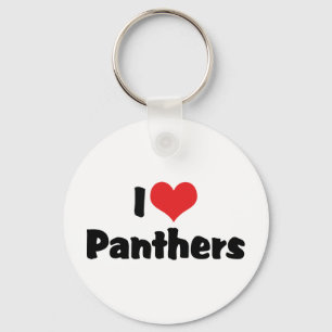 I Liebe Heart Panthers Schlüsselanhänger
