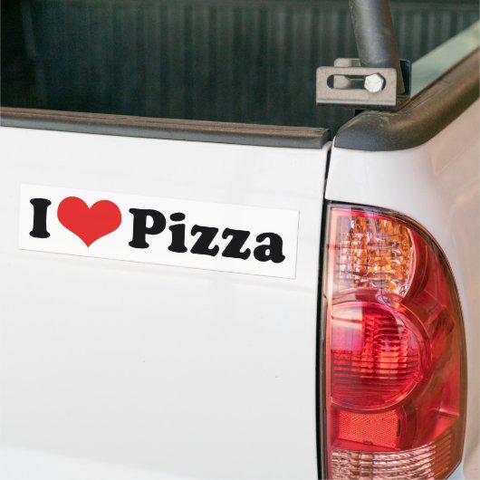 I Liebe Heart Pizza Autoaufkleber (Auf Lkw)
