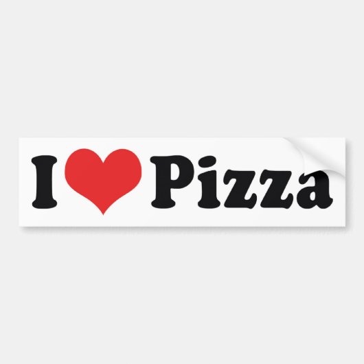 I Liebe Heart Pizza Autoaufkleber (Vorne)