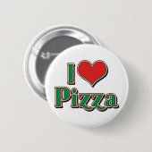 I Liebe Heart Pizza Button (Vorne & Hinten)