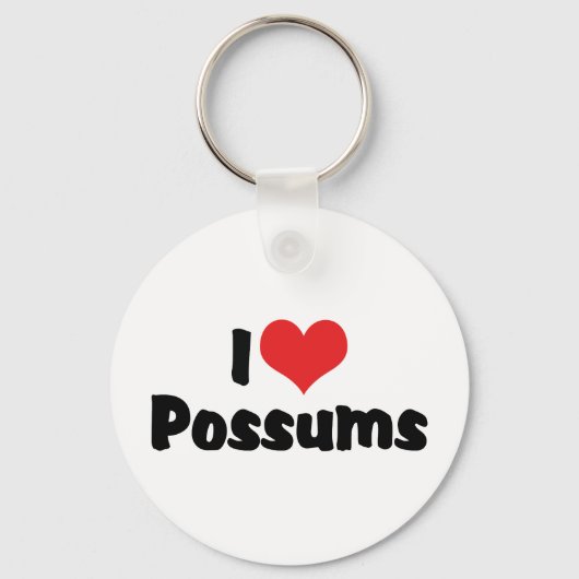 I Liebe Heart Possum Schlüsselanhänger (Vorderseite)