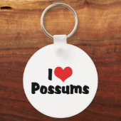 I Liebe Heart Possum Schlüsselanhänger (Vorderseite)