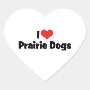 I Liebe Heart Prairie Hunde Herz-Aufkleber
