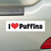 I Liebe Heart Puffins Autoaufkleber (Auf Auto)