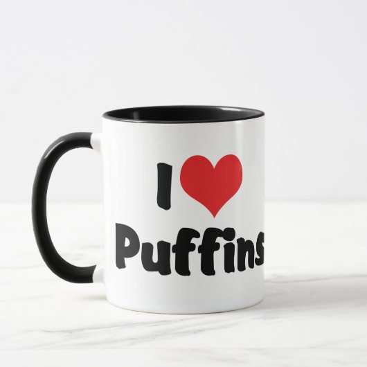 I Liebe Heart Puffins Tasse (Links)