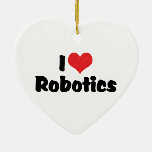 I Liebe Heart Robotics - Roboter Lover Keramikornament