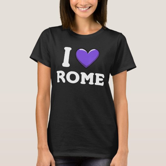 I Liebe Heart Rome Italien T-Shirt (Vorderseite)
