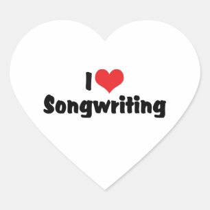 I Liebe Heart Songwriting - Song Writer Musician Herz-Aufkleber