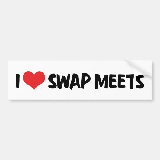 I Liebe Heart Swap Meetings - Flea Market Lover Autoaufkleber (Vorne)