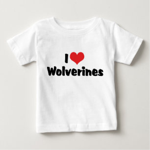 I Liebe Heart Wolverines Baby T-shirt
