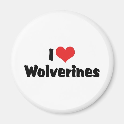 I Liebe Heart Wolverines Magnet (Vorne)