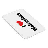 I Liebe Heart Wolverines Magnet (Rechte Seite)