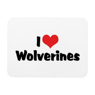 I Liebe Heart Wolverines Magnet