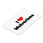 I Liebe Heart Wolverines Magnet (Linke Seite)