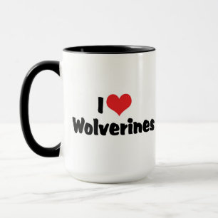 I Liebe Heart Wolverines Tasse