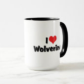 I Liebe Heart Wolverines Tasse (VorderseiteRechts)