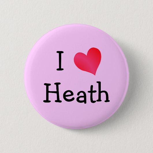 I Liebe Heath Button (Vorderseite)