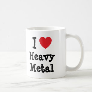 I Liebe Heavy Metal Herz Zoll personalisiert Kaffeetasse