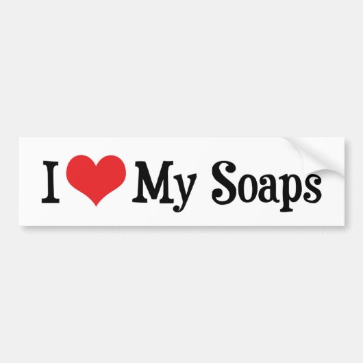 I Liebe Hebe My Soaps - Soap Opera Lover Autoaufkleber (Vorne)