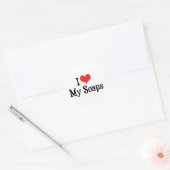 I Liebe Hebe My Soaps - Soap Opera Lover Runder Aufkleber (Umschlag)