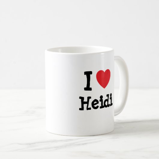 I Liebe Heidi Herzstück T - Shirt Kaffeetasse (VorderseiteRechts)