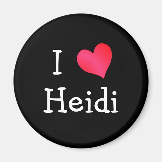 I Liebe Heidi Magnet (Vorne)