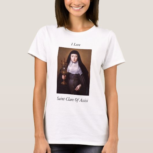 I Liebe Heiliger Assisi T-Shirt (Vorderseite)