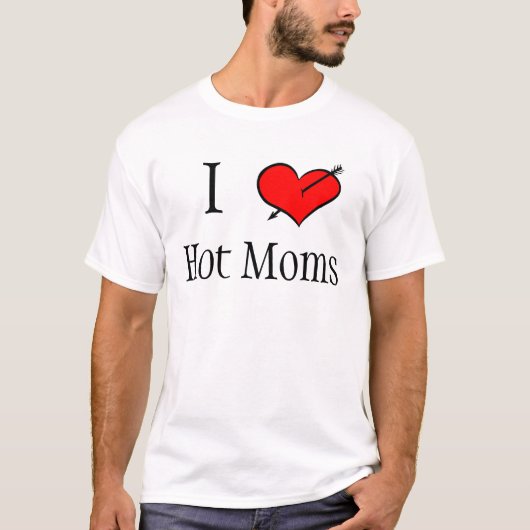 I Liebe-heiße Mamas T-Shirt (Vorderseite)
